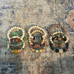 Twine and Twig Stacking Bracelets. Lot of 9. Like new. Hardly worn.